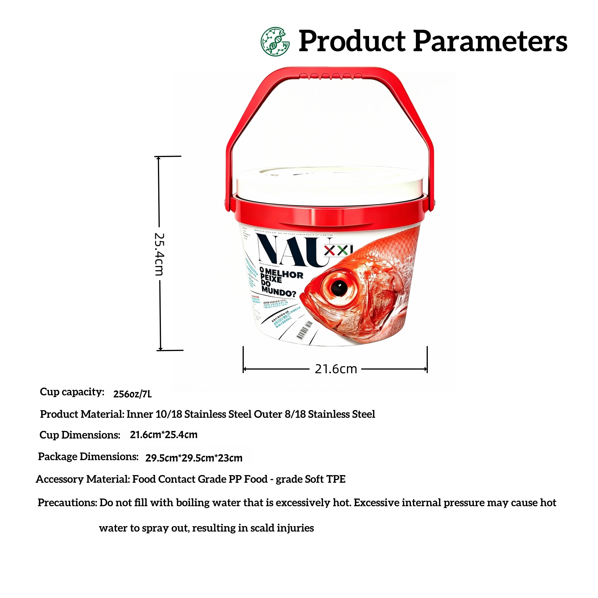 Portable Ice Bucket with Handle | Large Capacity Beverage Ice Tub for Beer, Wine, Champagne, BBQ, Camping & Party Cooler
