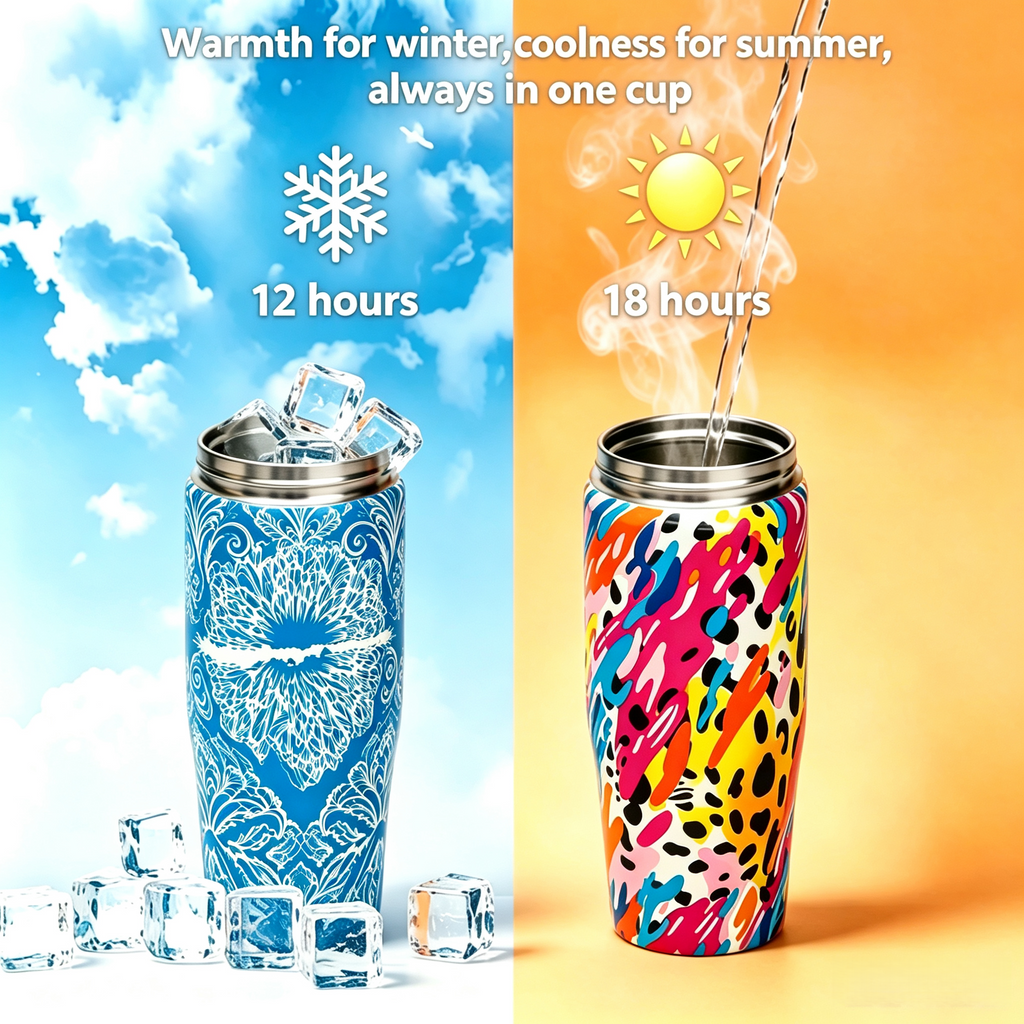 Vacuum Insulated Stainless Steel Water Bottle with Flip Straw Lid – Leakproof Sports Water Bottle for Gym, Travel, Hiking & Daily Hydration