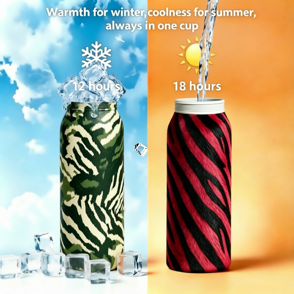 24oz Lightweight Stainless Steel Insulated Water Bottle with Straw Lid & Carry Loop – 700ml Vacuum Thermal Leakproof Sports Water Bottle, BPA Free for Gym, Travel & Daily Hydration