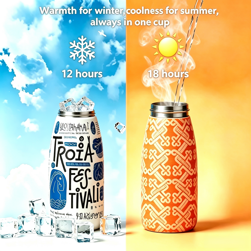 23oz Kids Stainless Steel Insulated Water Bottle with Handle – 660ml Leakproof Vacuum Water Bottle, BPA-Free Straw Bottle, Cute Cow Thermal Flask for School, Travel & Outdoor