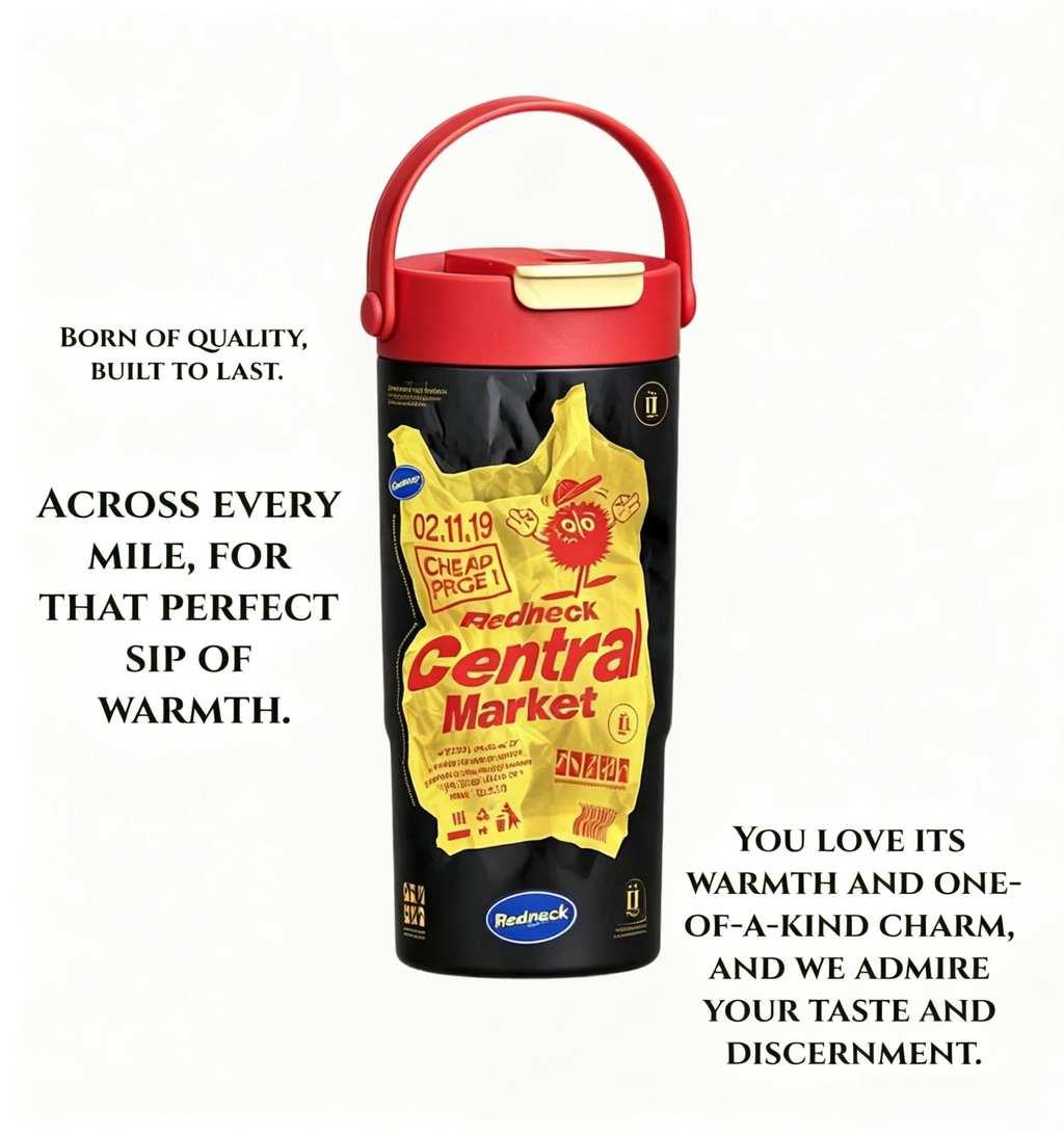 Stainless Steel Insulated Water Bottle with Carry Handle – Leakproof Vacuum Thermal Sports Water Bottle, BPA-Free Reusable Travel Bottle with Retro Graphic Design for Gym, Office & Outdoor