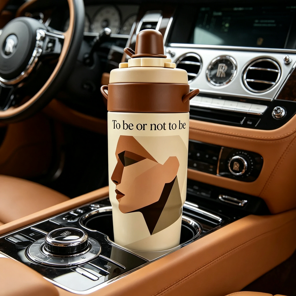 4-in-1 Rotating Multi-Flavor Tumbler with Ice Compartment | Insulated Travel Cup