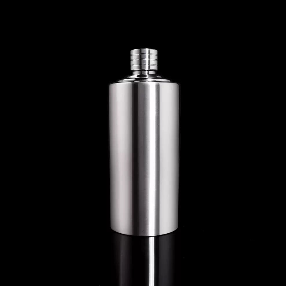 Frosted aluminum wine bottle