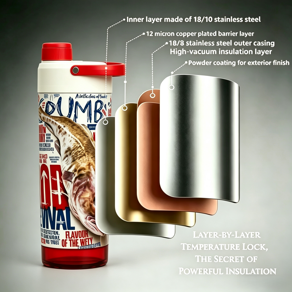 Insulated Tumbler with Hidden Snack Storage | Stainless Steel Travel Mug with Handle
