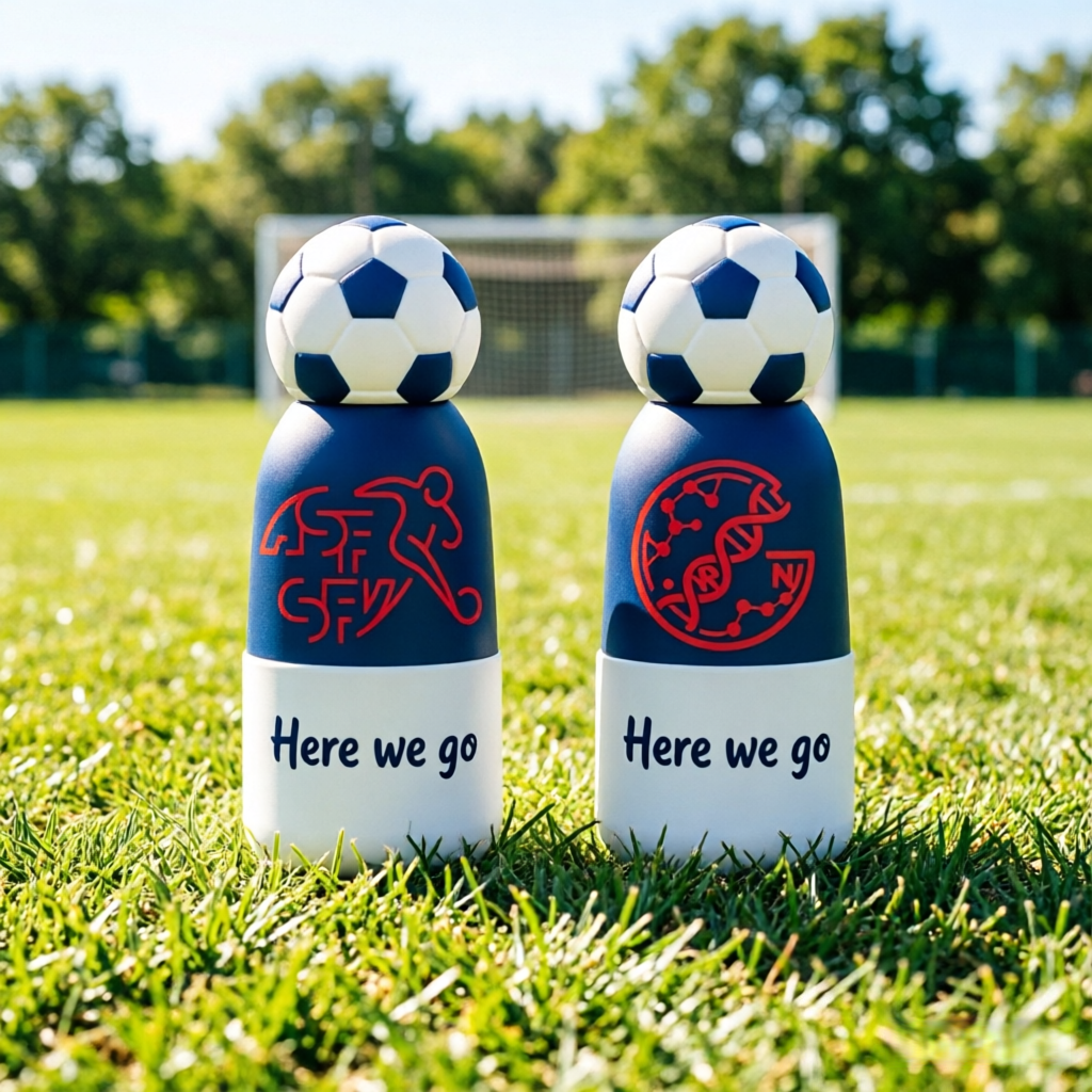 Soccer Water Bottle with Football Lid | Insulated Sports Tumbler for Kids & Fans