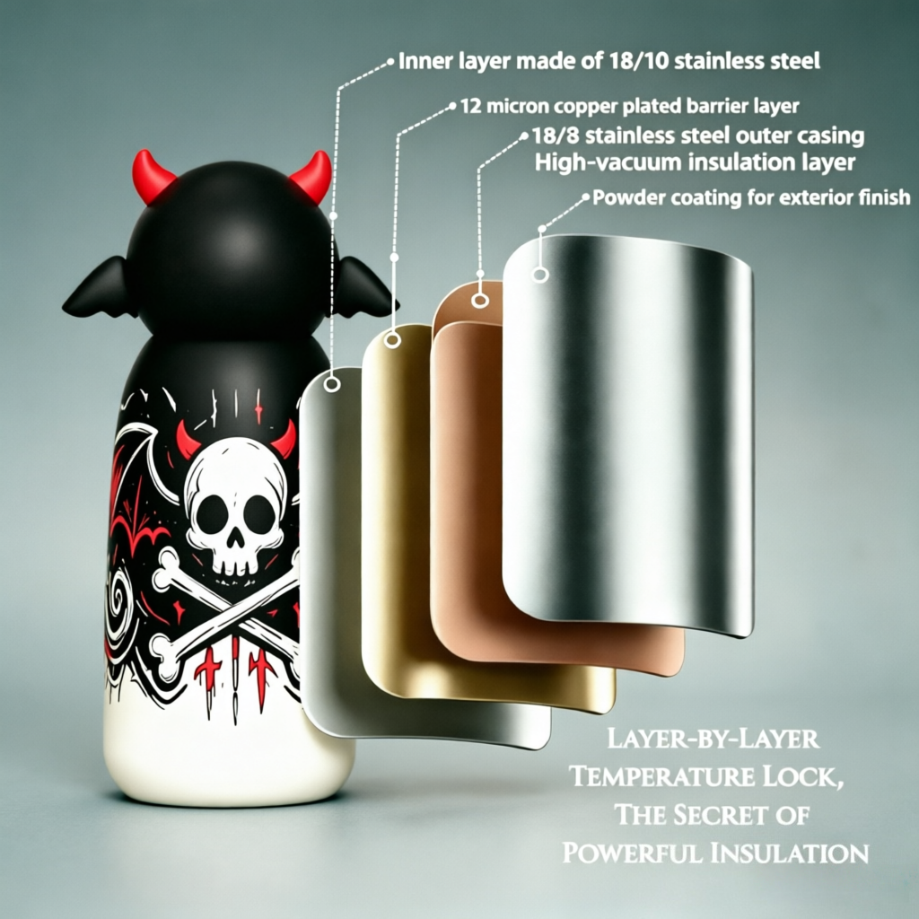 107#Halloween Soccer Water Bottle with Football Lid | Insulated Sports Tumbler for Kids & Fans