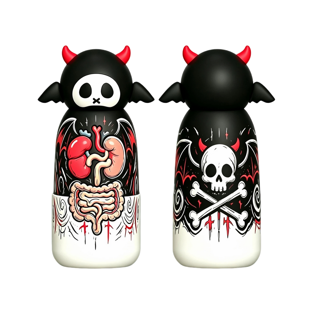 107#Halloween Soccer Water Bottle with Football Lid | Insulated Sports Tumbler for Kids & Fans