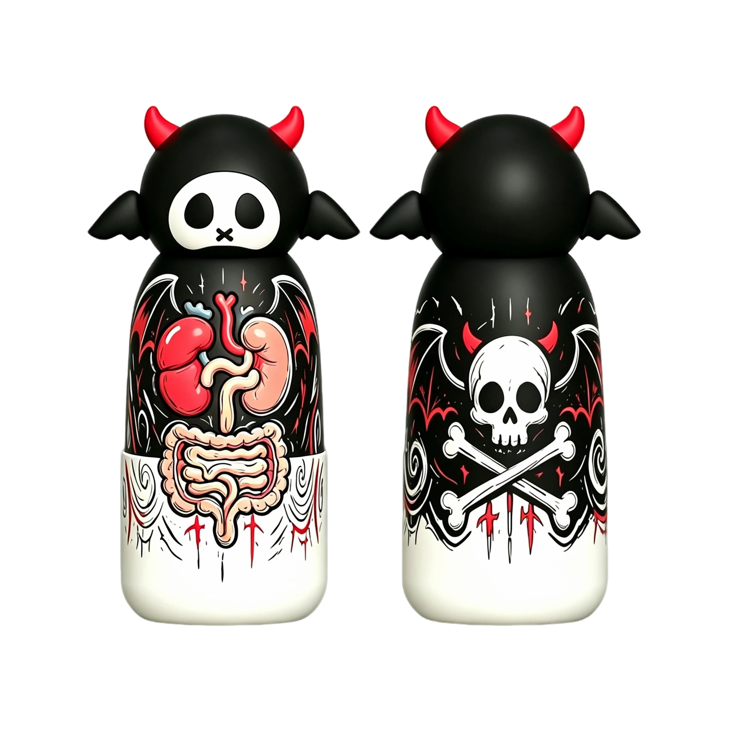 107#Halloween Soccer Water Bottle with Football Lid | Insulated Sports Tumbler for Kids & Fans