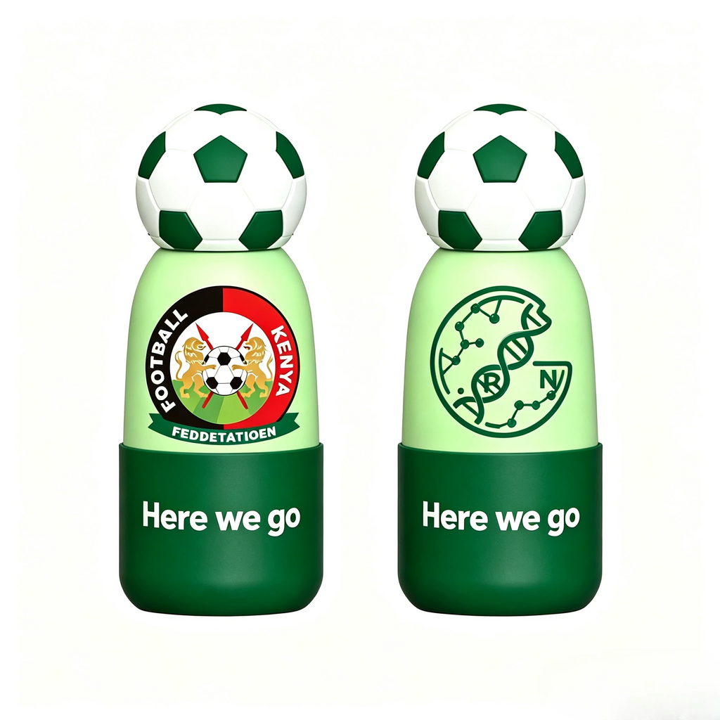 Soccer Water Bottle with Football Lid | Insulated Sports Tumbler for Kids & Fans
