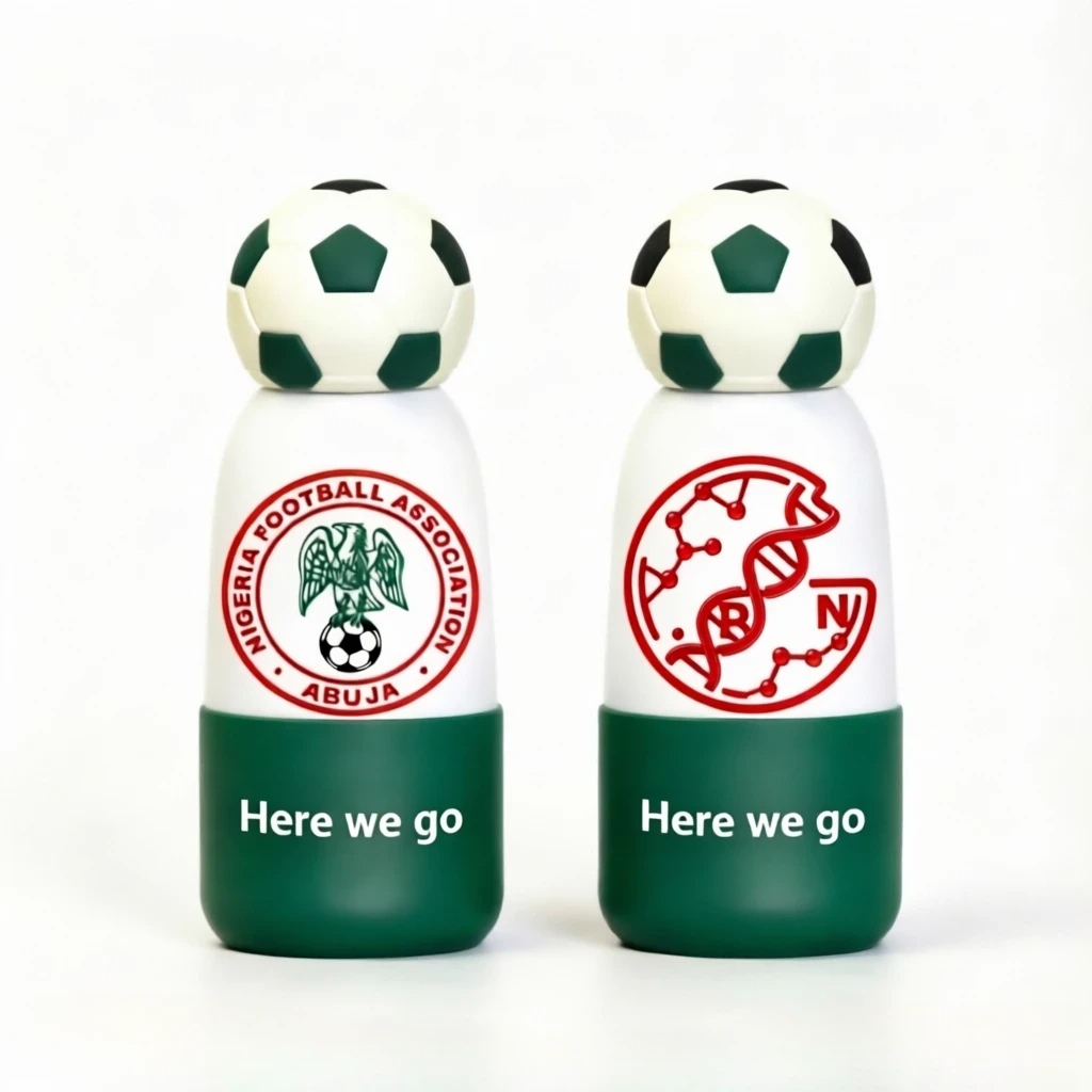 Soccer Water Bottle with Football Lid | Insulated Sports Tumbler for Kids & Fans