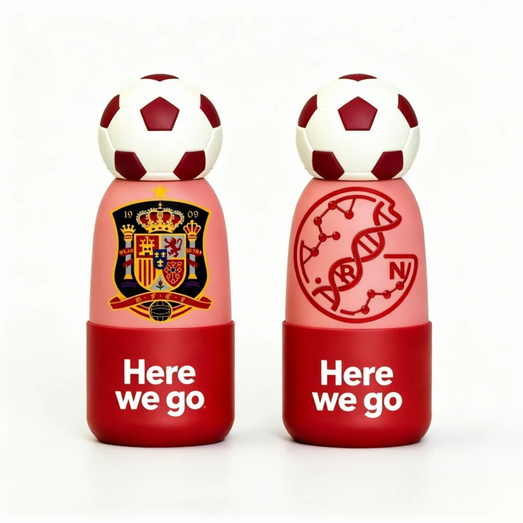 Soccer Water Bottle with Football Lid | Insulated Sports Tumbler for Kids & Fans