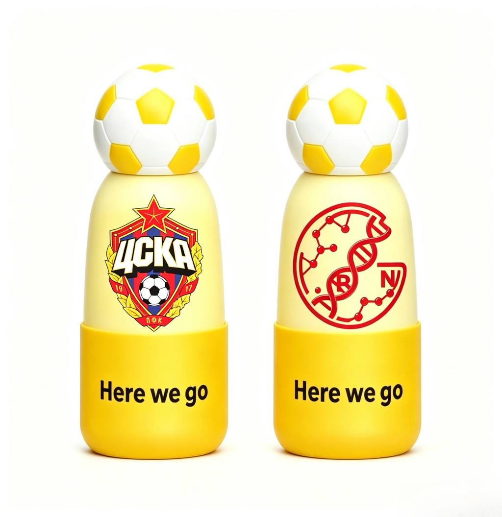 Soccer Water Bottle with Football Lid | Insulated Sports Tumbler for Kids & Fans