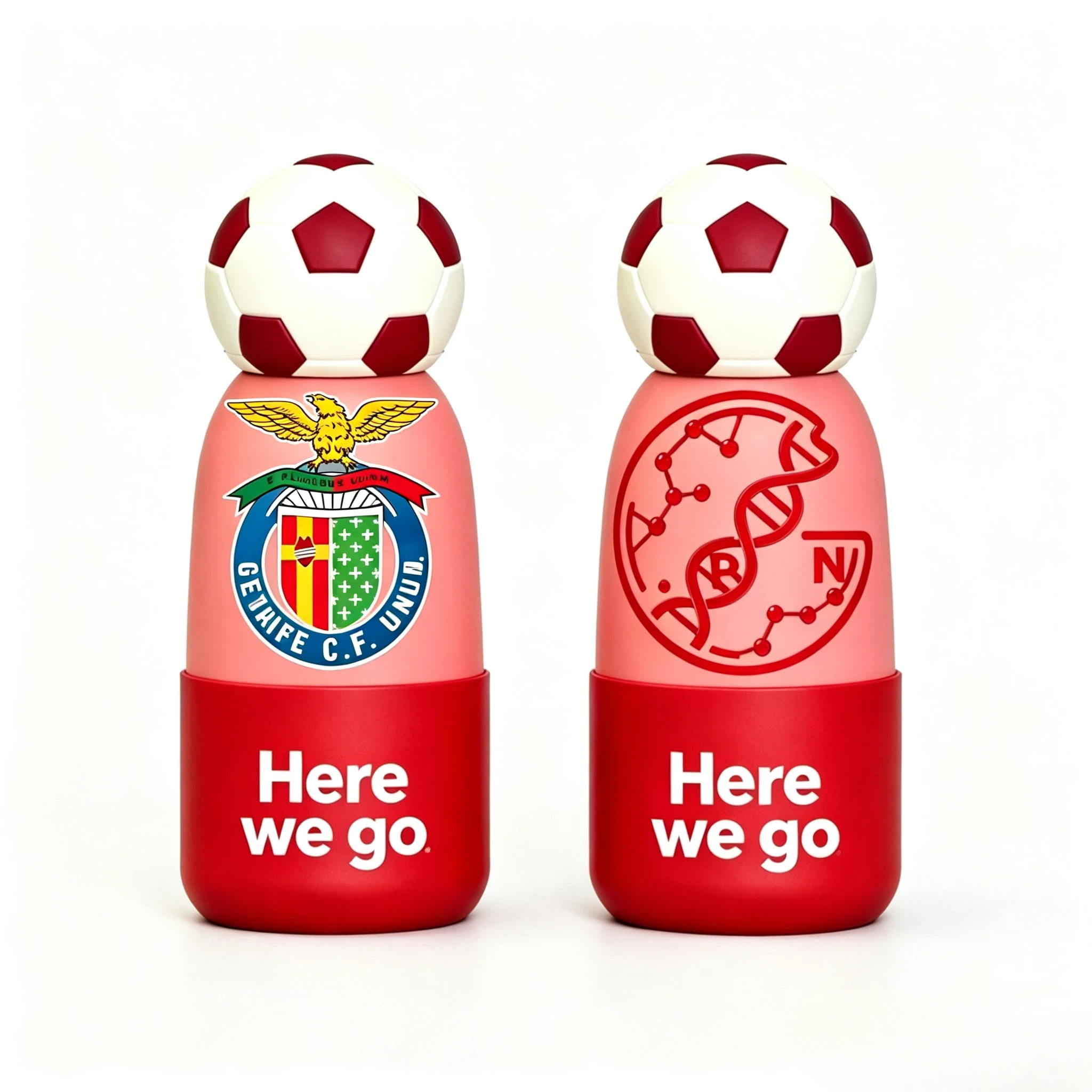 Soccer Water Bottle with Football Lid | Insulated Sports Tumbler for Kids & Fans
