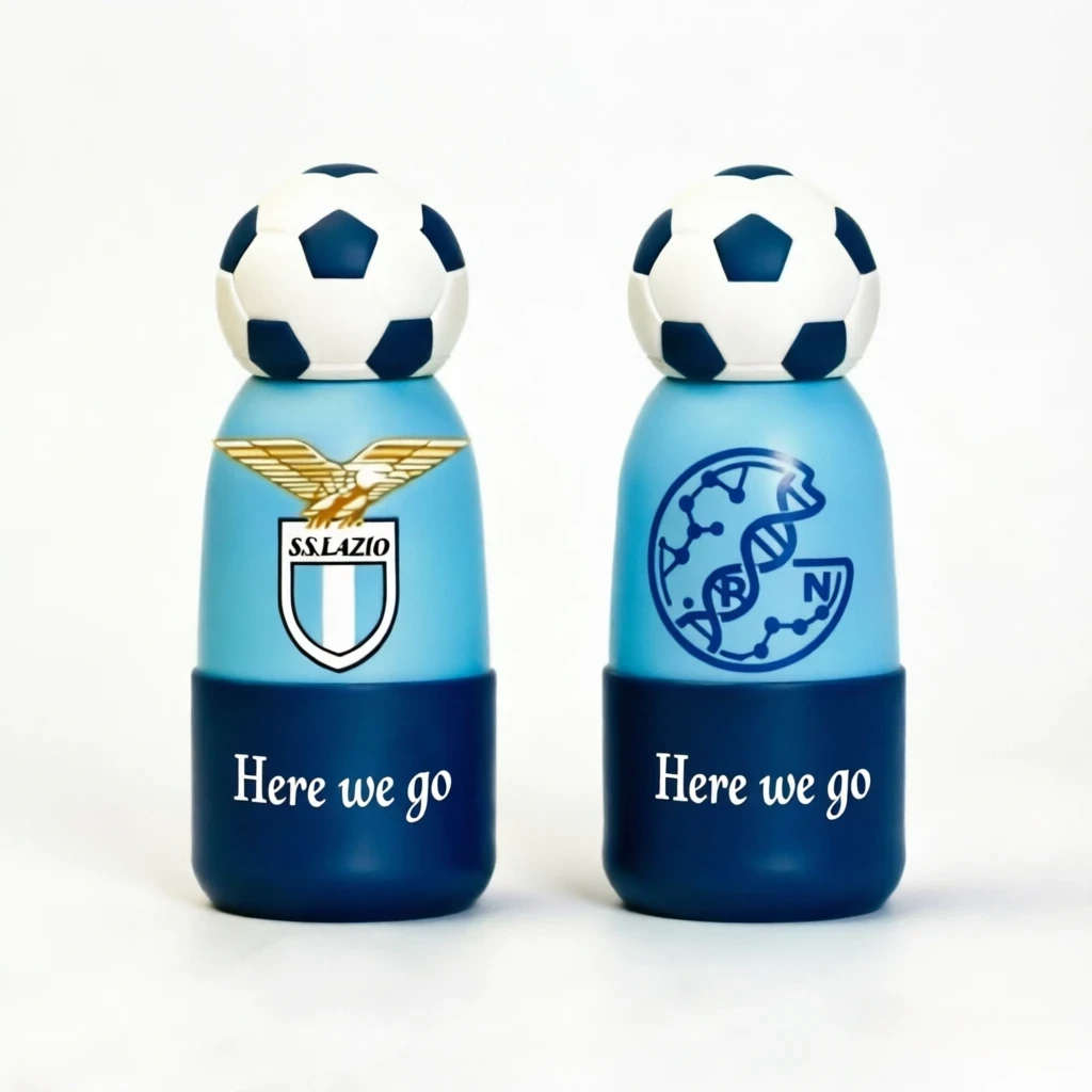 Soccer Water Bottle with Football Lid | Insulated Sports Tumbler for Kids & Fans