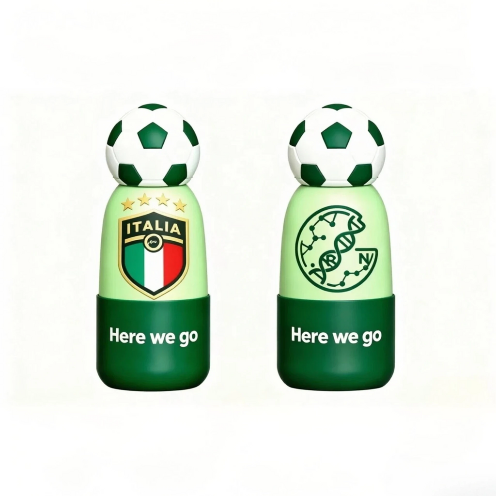 Soccer Water Bottle with Football Lid | Insulated Sports Tumbler for Kids & Fans