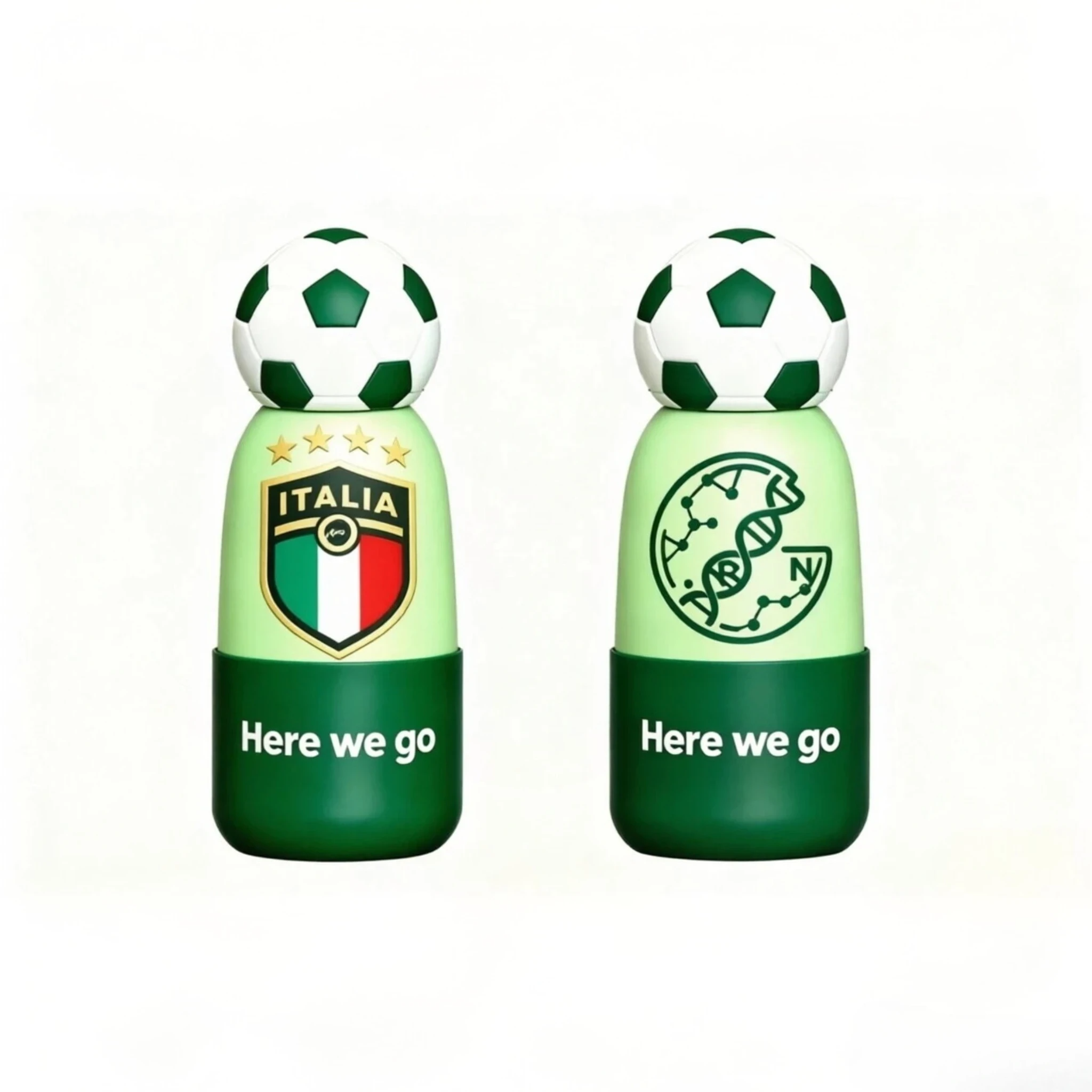 Soccer Water Bottle with Football Lid | Insulated Sports Tumbler for Kids & Fans