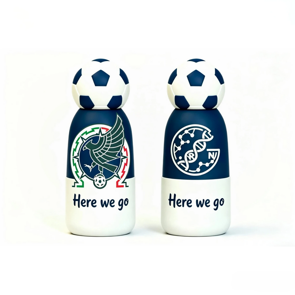 Soccer Water Bottle with Football Lid | Insulated Sports Tumbler for Kids & Fans