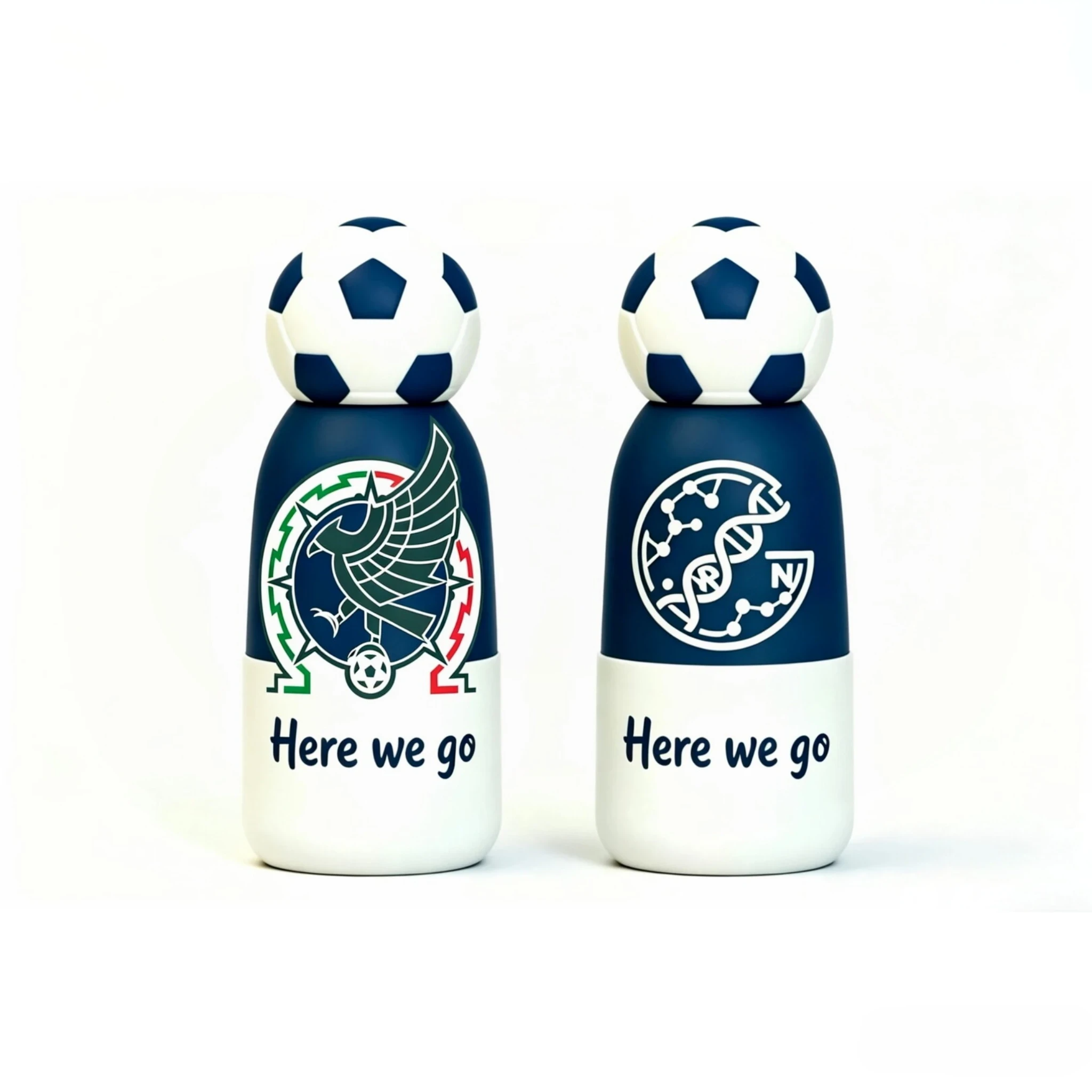 Soccer Water Bottle with Football Lid | Insulated Sports Tumbler for Kids & Fans