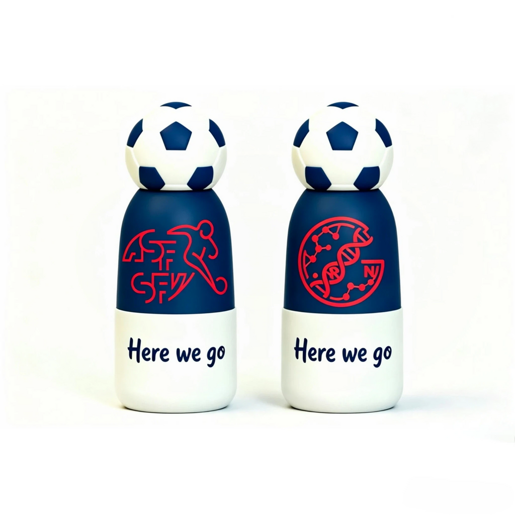 Soccer Water Bottle with Football Lid | Insulated Sports Tumbler for Kids & Fans