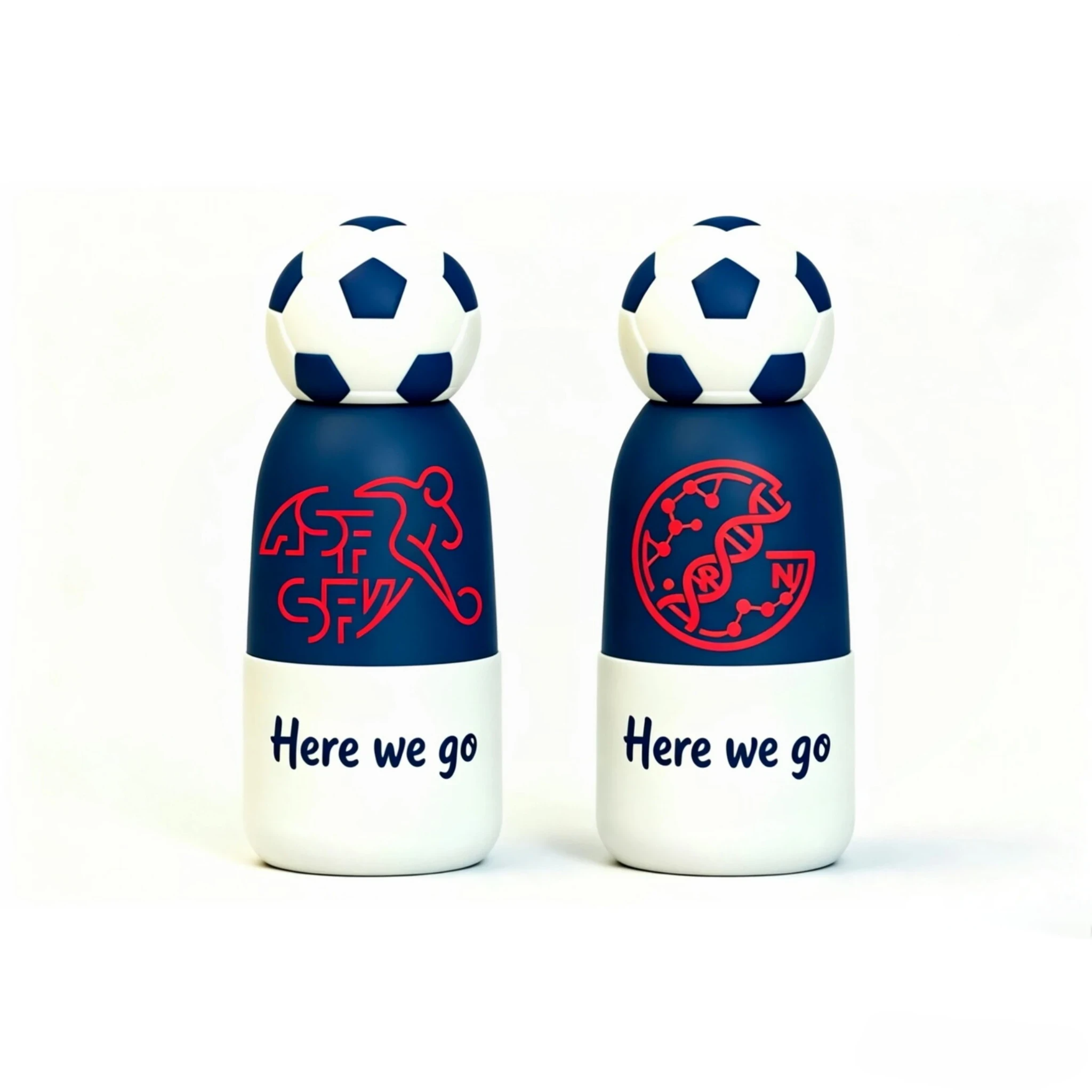 Soccer Water Bottle with Football Lid | Insulated Sports Tumbler for Kids & Fans