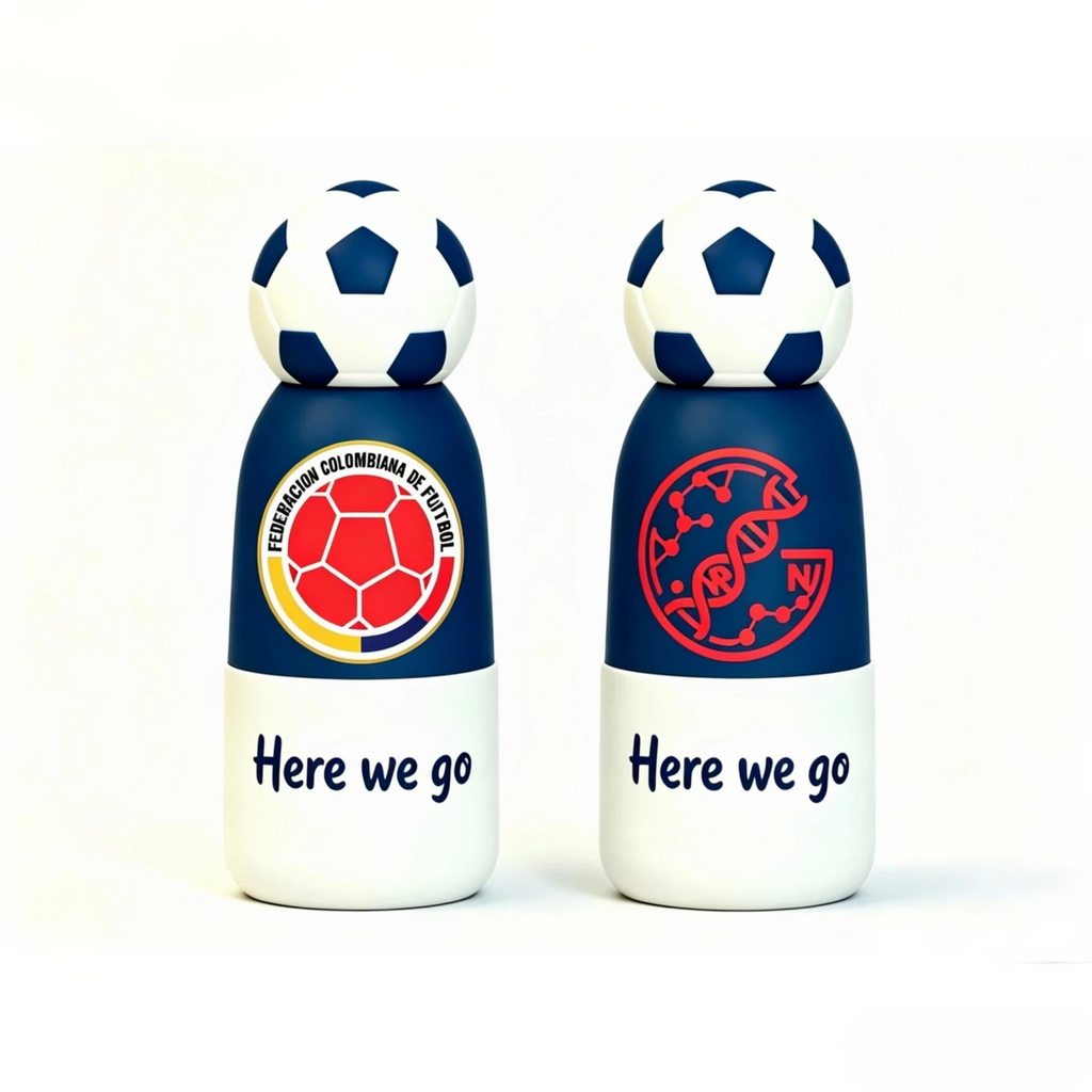 Soccer Water Bottle with Football Lid | Insulated Sports Tumbler for Kids & Fans