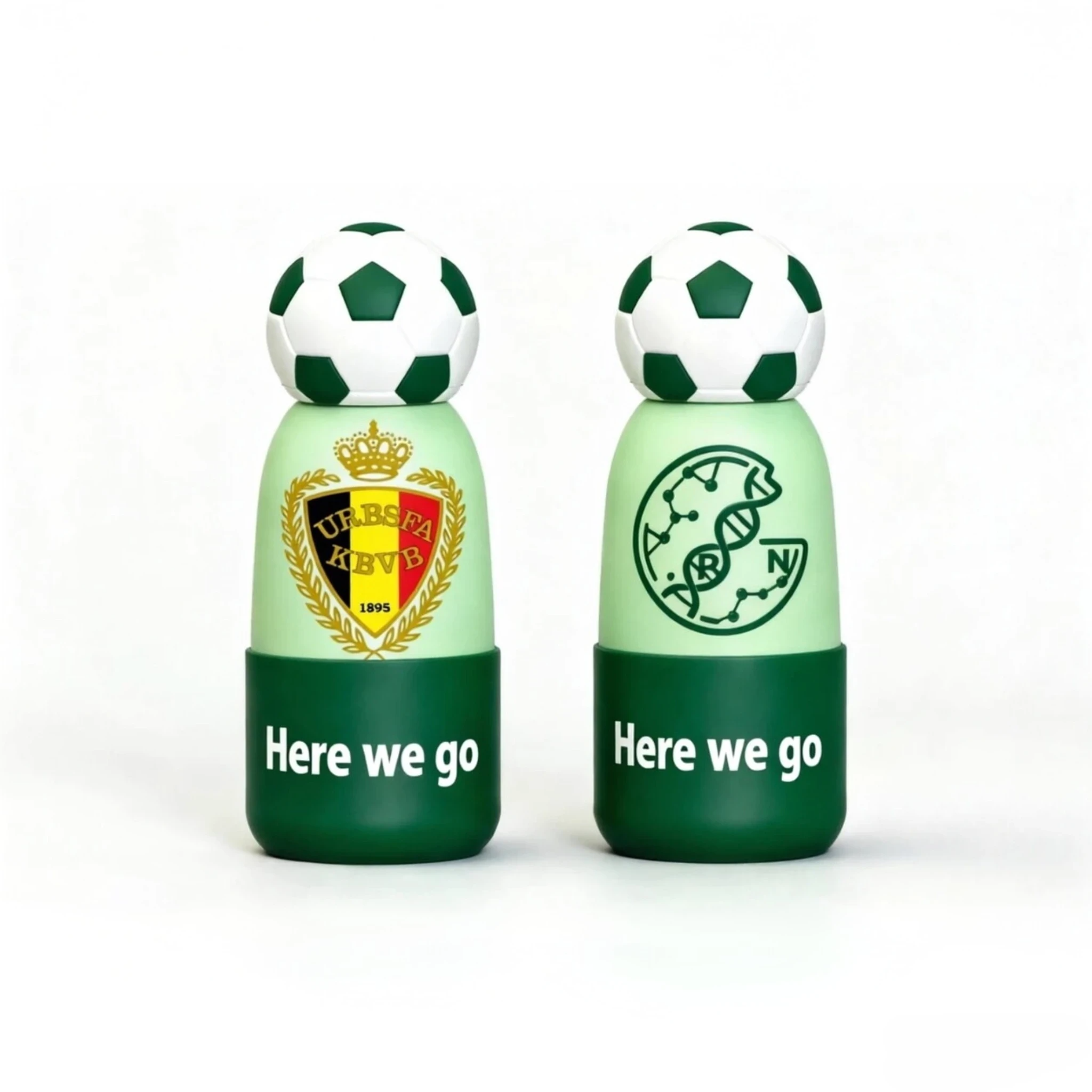 Soccer Water Bottle with Football Lid | Insulated Sports Tumbler for Kids & Fans