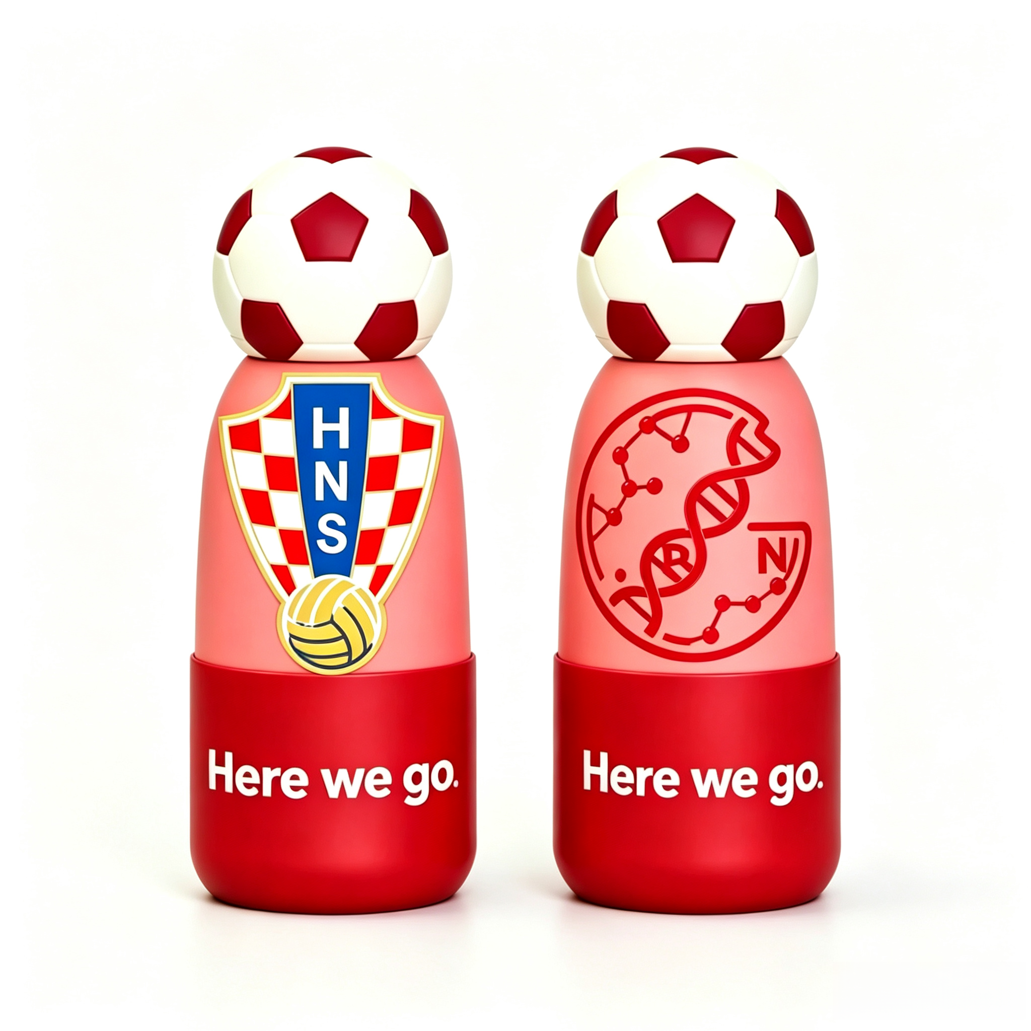 Soccer Water Bottle with Football Lid | Insulated Sports Tumbler for Kids & Fans