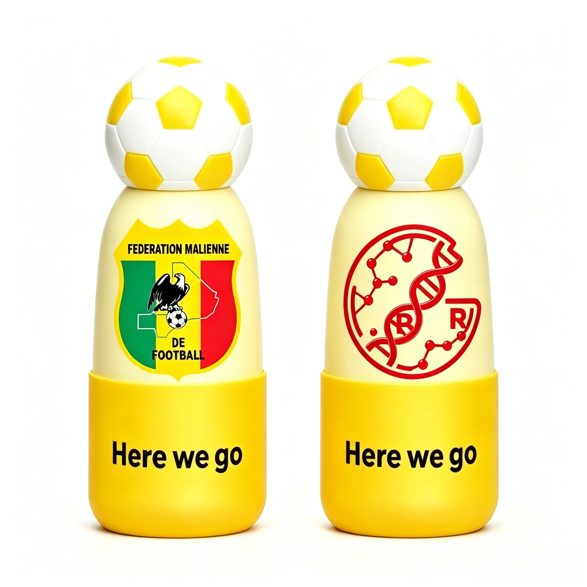 Soccer Water Bottle with Football Lid | Insulated Sports Tumbler for Kids & Fans