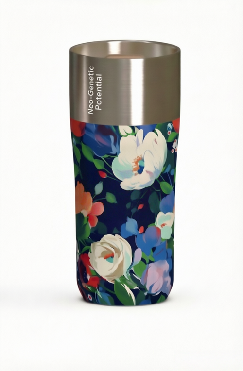 109#Floral Stainless Steel Travel Mug | Vacuum Insulated Coffee Tumbler for Hot & Cold Drinks