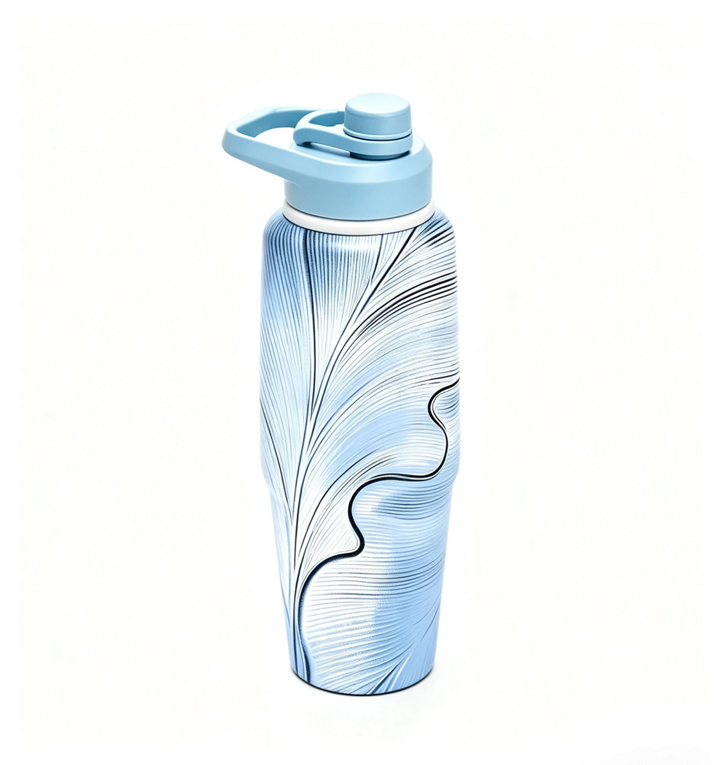 Vacuum Insulated Stainless Steel Water Bottle with Flip Straw Lid – Leakproof Sports Water Bottle for Gym, Travel, Hiking & Daily Hydration
