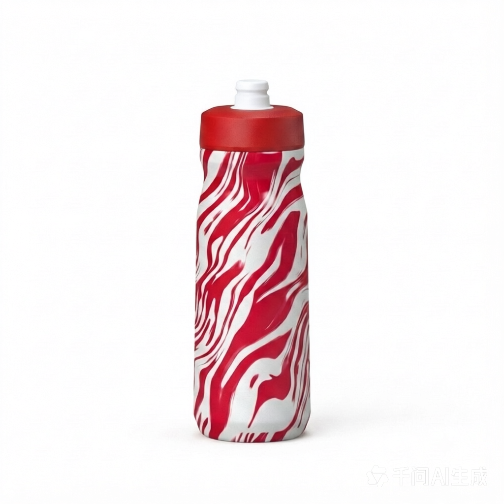 Red Swirl Leak-Proof Sports Water Bottle – BPA-Free Reusable Gym & Travel Water Bottle | Lightweight Fitness Hydration Bottle